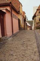 ein schön mittelalterlich Zitadelle Stadt von sighisoara im das Herz von Rumänien, Siebenbürgen Reise Ziel im östlichen Europa. foto