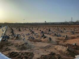 Medina, Saudi Arabien, kann 2023 - - Innere Aussicht von jannat al baqi historisch Friedhof von Medina. diese Friedhof ist gelegen in der Nähe von Masjid ein Nabawi im Medina. foto