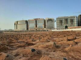 Medina, Saudi Arabien, kann 2023 - - Innere Aussicht von jannat al baqi historisch Friedhof von Medina. diese Friedhof ist gelegen in der Nähe von Masjid ein Nabawi im Medina. foto