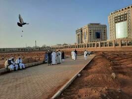 Medina, Saudi Arabien, kann 2023 - - Innere Aussicht von jannat al baqi historisch Friedhof von Medina. diese Friedhof ist gelegen in der Nähe von Masjid ein Nabawi im Medina. foto