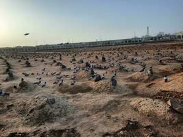 Medina, Saudi Arabien, kann 2023 - - Innere Aussicht von jannat al baqi historisch Friedhof von Medina. diese Friedhof ist gelegen in der Nähe von Masjid ein Nabawi im Medina. foto