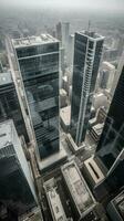modern Wolkenkratzer und Büro Gebäude im finanziell Bezirk, generativ ai Technologie. foto