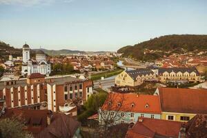 ein schön mittelalterlich Zitadelle Stadt von sighisoara im das Herz von Rumänien, Siebenbürgen Reise Ziel im östlichen Europa. foto