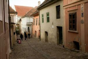 ein schön mittelalterlich Zitadelle Stadt von sighisoara im das Herz von Rumänien, Siebenbürgen Reise Ziel im östlichen Europa. foto