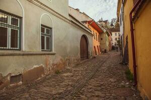 ein schön mittelalterlich Zitadelle Stadt von sighisoara im das Herz von Rumänien, Siebenbürgen Reise Ziel im östlichen Europa. foto