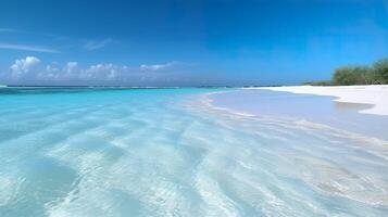 Paradies Strand Sommer- Reise Hintergrund, generativ ai foto