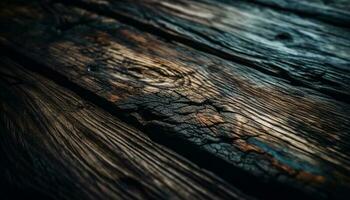 Rau verwittert Hartholz Planke Tabelle im Natur generiert durch ai foto