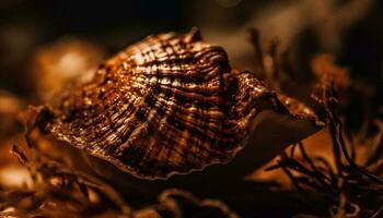Meer Leben Schönheit im Natur Spiral- Muster generiert durch ai foto