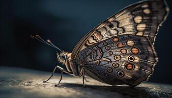 beschwingt Schmetterling ruht auf Gelb Blume anmutig generiert durch ai foto