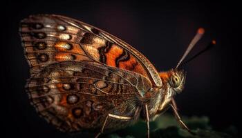 beschwingt Schmetterling Flügel Vitrine natürlich Schönheit im Sommer- generiert durch ai foto