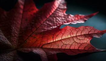 beschwingt Herbst Ahorn Blatt, Schönheit im Natur generiert durch ai foto