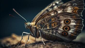 entdeckt Schmetterling ruht auf Gelb Blume friedlich generiert durch ai foto