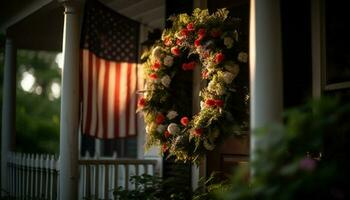 Weihnachten Baum Dekoration symbolisiert Liebe und Tradition generiert durch ai foto