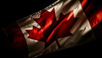 winken kanadisch Flagge symbolisiert Stolz und Patriotismus generiert durch ai foto