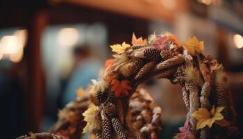 frisch organisch Kürbis Dekor, multi farbig gemustert Kürbisse zum Herbst Feier generativ ai foto