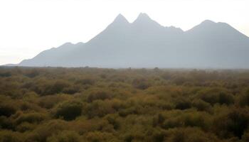 majestätisch Berg Angebot im Afrika, ein still Herbst Landschaft generiert durch ai foto