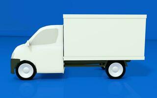 LKW Auto Illustration. Grandmax Wagen. logistisch Transport. 3d Wiedergabe. foto