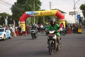 magelang,indonesien.juni 4, 2023-Platz zum beiläufig Fahrrad Star Veranstaltungen im Magelang. foto