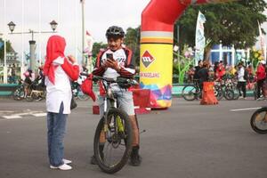 magelang,indonesien.juni 4, 2023-Ereignis Gedenken das Geburtstag von das Stadt von magelang im Magelang. foto