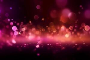 ein verschwommen lila Licht, Rosa Licht abstrakt Hintergrund mit Bokeh glühen, Illustration. ai generativ foto