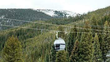 Schlussstein Ski Resort Stadt, Dorf im Colorado Rockies foto