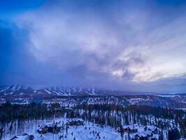 schön Sonnenuntergang Über breckenridge Colorado Ski Resort Stadt, Dorf foto