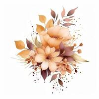 Aquarell Blumen- Blume Design, Blume Sublimation Blumen- Clip Art, Hochzeit Dekoration, ai generiert foto