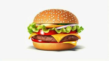 Burger 3d generativ ai foto