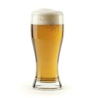 Glas von Bier isoliert auf Weiß Hintergrund, generieren ai foto
