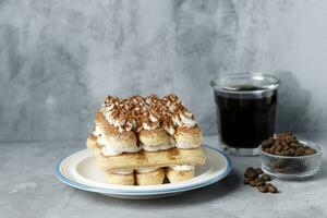 ungebacken Tiramisu Kaffee Kuchen foto