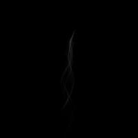 Weiß Strudel Rauch isoliert auf schwarz Hintergrund foto