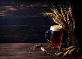 Bier im Glas Illustration ai generativ foto