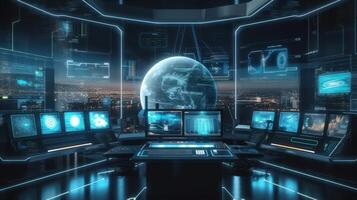 Metaverse Digital Cyber Welt Technologie Konzept erstellt mit generativ ai Technologie foto