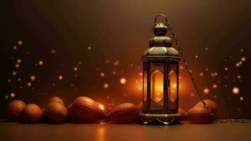 Ramadan kareem Hintergrund mit Arabisch Laterne foto