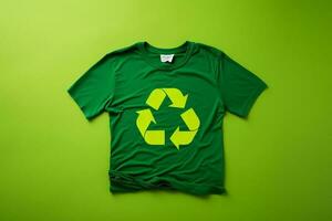 das recyceln T-Shirt. ai generiert foto