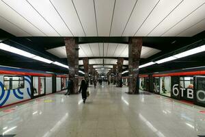 Choroshyovskaya Metro Bahnhof - - Moskau, Russland foto