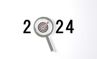 Konzept zum Geschäft das Start von Neu Jahr 2024 und Personal Entwicklung Planung im das Organisation. foto
