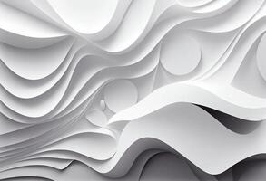 modern Weiß abstrakt Formen Hintergrund. ai generiert foto
