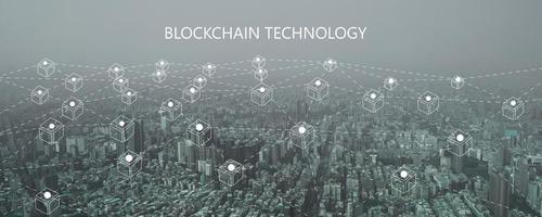 Blockchain-Verbindungslinien-Technologie und Cybersicherheitskonzept, Fintech-Netzwerk und Social Digital Modern