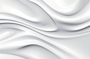 abstrakt Weiß grau glänzend Flüssigkeit Welle Hintergrund. ai generiert foto