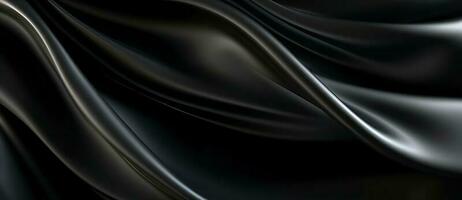 abstarct schwarz Luxus Satin- Hintergrund. ai generiert foto