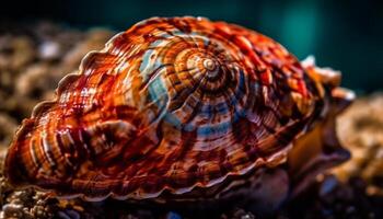 schön Muschel Sammlung Vitrinen Natur unter Wasser Schönheit generiert durch ai foto