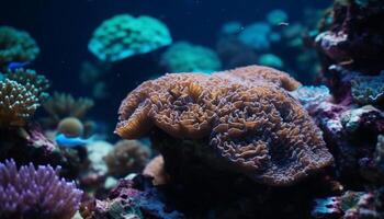 multi farbig Fisch schwimmen im natürlich unter Wasser Schönheit generiert durch ai foto