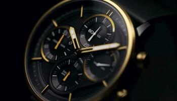 Luxus Armbanduhr ein Symbol von Erfolg und Richtigkeit im Geschäft generiert durch ai foto
