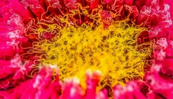 beschwingt farbig Blume Kopf mit frisch Blütenblätter im Natur Schönheit generiert durch ai foto