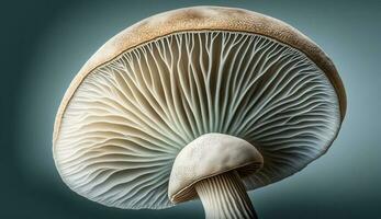 Makro fotografieren von ein zart Pilz Wachstum ,generativ ai foto