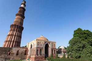 Qutb Minar in Neu-Delhi, Indien foto