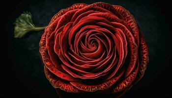 romantisch Single Blume symbolisiert Liebe und Leidenschaft im Natur Schönheit generiert durch ai foto