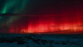 das majestätisch Berg Angebot leuchtet unter das sternenklar Nacht Himmel generiert durch ai foto