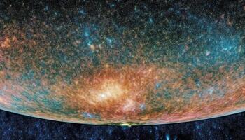 Erkundung von das tief Galaxis offenbart glühend Star Sternbilder generiert durch ai foto